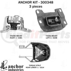 300348 by ANCHOR MOTOR MOUNTS - ENGINE MNT KIT