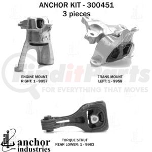 300451 by ANCHOR MOTOR MOUNTS - 300451