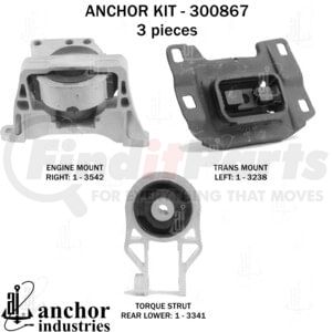 300867 by ANCHOR MOTOR MOUNTS