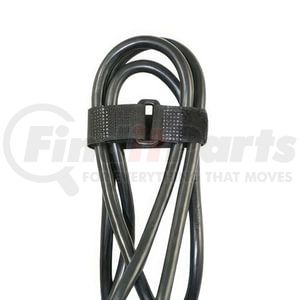 98022 by UNITED PACIFIC - Fastener Assortment - 8" Black Hook and Loop Velcro Strip Tie, with Buckle