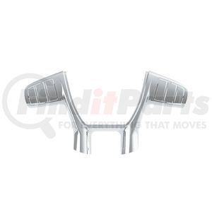 88191 by UNITED PACIFIC - Steering Wheel Trim - Chrome, Plastic, For Use on YourGrip Peterbilt 579 Steering Wheels