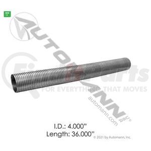 562.U7340-36SS304 by AUTOMANN - Flex Tubing, 4 in. Diameter, 36 in. Length, 304 Stainless Steel