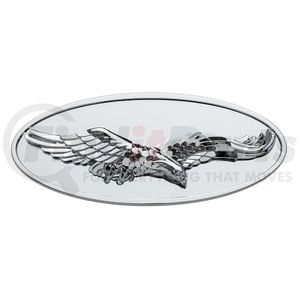 10964 by UNITED PACIFIC - Emblem - Chrome, Oval, 3D Eagle