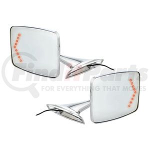 111111 by UNITED PACIFIC - Door Mirror - RH & LH, with LED Turn Signal, for 73-87 Chevy/GMC Truck