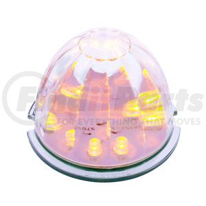 39733B by UNITED PACIFIC - Truck Cab Light - Bulk, 17 LED, Dual Function, Watermelon, Amber LED/Clear Lens