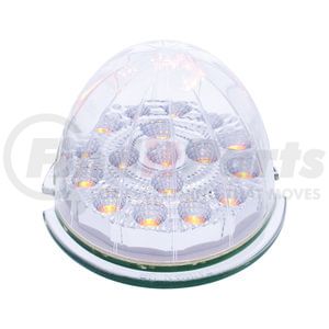 39322 by UNITED PACIFIC - Truck Cab Light - 17 LED Dual Function Reflector, Amber LED/Clear Lens