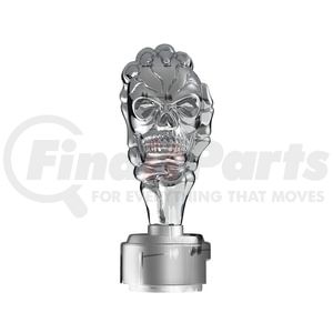 70709 by UNITED PACIFIC - Manual Transmission Shift Knob - Gearshift Knob, Chrome, Skull, 13/15/18 Speed, with Adapter