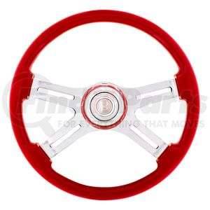 88314 by UNITED PACIFIC - Steering Wheel - 18", 4 Spoke, with Color Matching Horn Bezel, Indigo Red