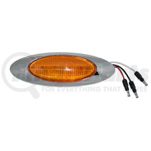 00212372 by PANELITE - M1 Amber LED Turn Signal - .180 Bullets, Bezel, Screws, 12V/0.12A