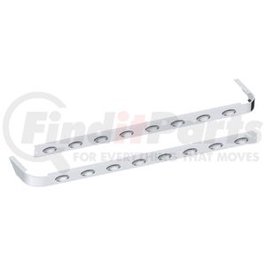 10982585 by PANELITE - SLEEPER SKIRT PAIR PB 389 '18+ 78" LONG 3" WIDE W/M5 AMBER CLEAR LED (8)