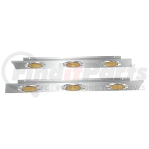 10992227 by PANELITE - CAB SKIRT PAIR PB 567 FORWARD AXLE 2.85" WIDE W/M1 AMBER LED (3) W/BH