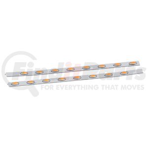 20982539 by PANELITE - SLEEPER SKIRT PAIR KW T680 76" LONG W/EXT 2.5" WIDE W/M5 AMBER LED (8)
