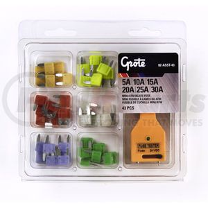 82-ASST-43 by GROTE - Miniature Blade Fuse Assortment, 43 Pk