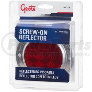 402325 by GROTE - Aluminum Two-Hole Mounting Reflectors, Red