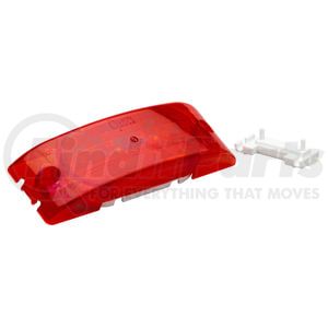45442 by GROTE - Two-Bulb Turtleback Clearance Marker Light - No-Splice, Optic Lens, Red
