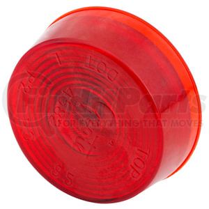 45822 by GROTE - CLR/MARKER LMP, 2" DIA., RED, SLD w/ OPTIC LENS