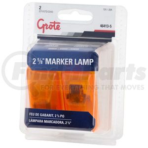 46413-5 by GROTE - CLR/MARKER LAMP, YEL, SLD SNGL BULB, RETAIL