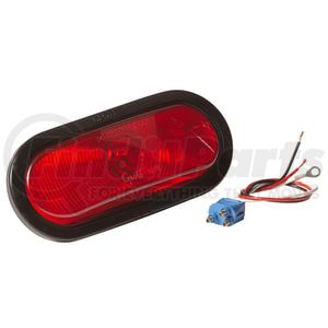 52572 by GROTE - Torsion Mount III Stop Tail Turn Light - Oval, Female Pin, Red Kit (52892 + 92420 + 67000)