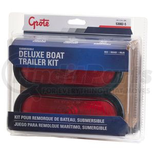 53082-5 by GROTE - Oval Trailer Stop Tail Turn Submersible Lighting Kit, Boat Trailer Kit