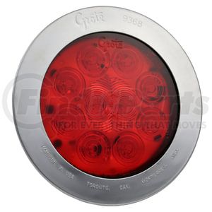 54042 by GROTE - SuperNova 4" 10-Diode Pattern LED Stop Tail Turn Lights, Hard Shell Connecter, Stainless-Steel Snap-In Flange