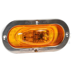 54263 by GROTE - SuperNova Oval LED Side Turn Marker Light - Stainless Steel Theft-Resistant Flange, Male Pin
