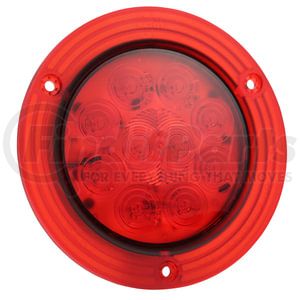 54622 by GROTE - SuperNova LED Stop Tail Turn Light - Red, 4", 10 Diode, Integrated Flange, Male Pin