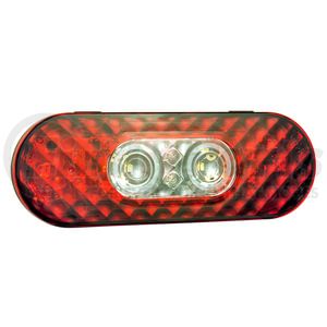 54672 by GROTE - 6" Oval LED Stop Tail Turn Lights with Integrated Back-up, Male Pin Termination