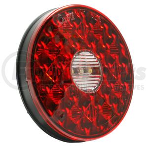 55162 by GROTE - LED Stop Tail Turn Light - 4", Round, w/ Integrated Backup, 4-Pin Hard Shell Termination