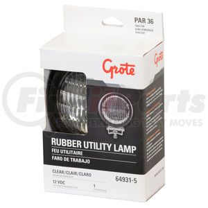 64931-5 by GROTE - Par 36 Utility Lights, Rubber Tractor