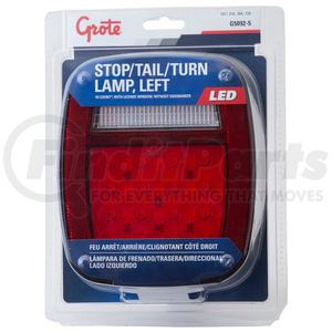 G5092-5 by GROTE - Stop/Tail/Turn Light - Hi Count LED, Red, 3-Stud, Left-Hand, 12V, Blunt Cut