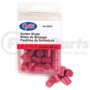 84-9603 by GROTE - Solder Slug, Pink, 1 Ga, Pk 25