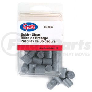 84-9600 by GROTE - Solder Slug, Gray, 6 Ga, Pk 25