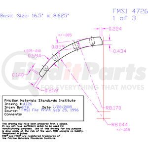 EX4726D-S43 by ABEX - Drum Brake Shoe Lining