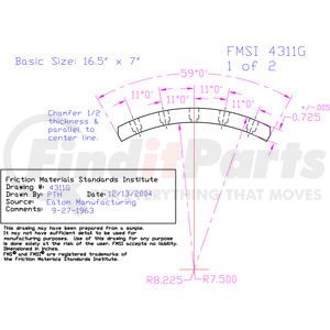 EXP4311GD-B43 by ABEX - Drum Brake Shoe Lining