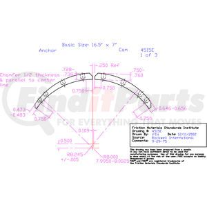 EXP4515ED-B43 by ABEX - Drum Brake Shoe Lining