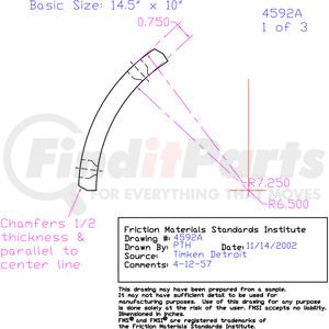 MC4592ADXX-S44 by ABEX - Drum Brake Shoe Lining