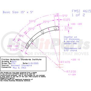 MX4615D by ABEX - Drum Brake Shoe Lining
