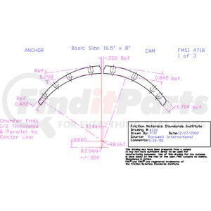 SDA4718D-S47 by ABEX - Abex Friction SDA4718D-S47 Drum Brake Shoe Lining