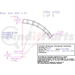 SDA4725D-S47 by ABEX - Drum Brake Shoe Lining