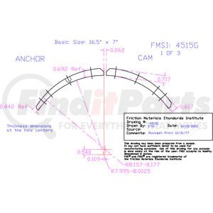 ANP4515GD-B70 by ABEX - Drum Brake Shoe Lining