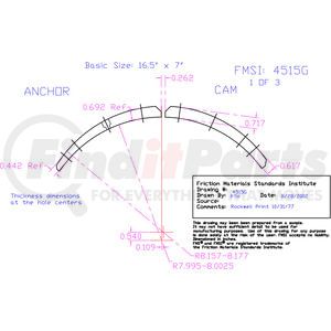 AXP4515GD-B4T by ABEX - Drum Brake Shoe Lining