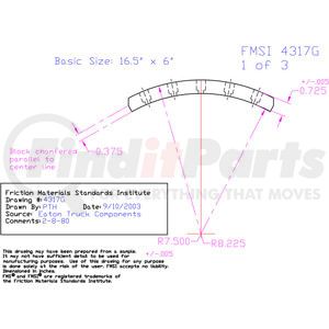 EX4317GD-S43 by ABEX - Drum Brake Shoe Lining