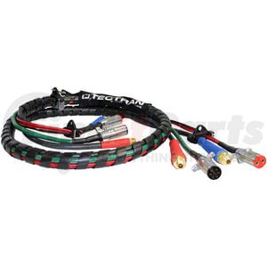 169153 by TECTRAN - Air Brake Hose and Power Cable Assembly - 15 ft. 4-in-1, Horizontal Dual Pole, Dual Cable