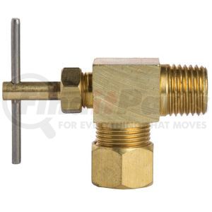 3069-4A by TECTRAN - Shut-Off Valve - Brass, 1/4 in. Tube, 90 deg. Compression to Male Pipe