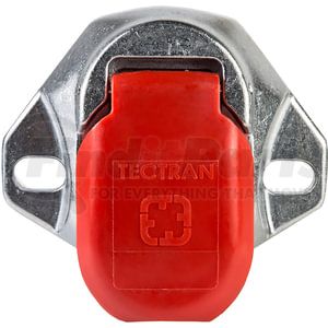 670-285 by TECTRAN - Trailer Receptacle Socket - Dual Pole, Vertical, Crimp Termination, with Red Door