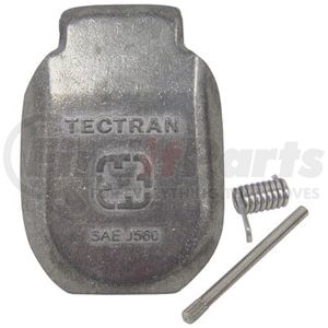 670-7114 by TECTRAN - Replacement Metal Door for 7-Way SAE Bull Nose Trailer Receptacle Socket