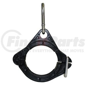 Tectran 98275ST Air Brake Hose and Power Cable Clamp Air Brake Air Line Clamp - 2.75 in. Clamp I.D, Black, with Stainless