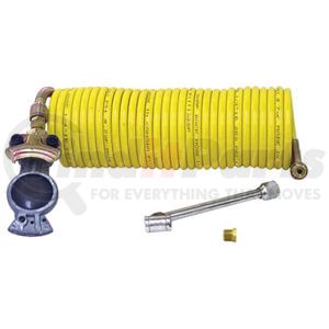 SC254 by TECTRAN - 25 ft. 200 PSI Adjustable Shop Coil with Fittings, for Air System Maintenance