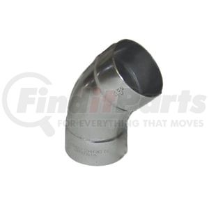40111C by ALLEGHENY VALVE & COUPLING - Bend: 3" 45° Aluminum Long Radius - Stamp-Welded -