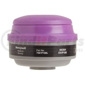 7581P100L by NORTH SAFETY - North&#174; 7581P100L, P100 N Series Organic Vapor Cartridge & Filter, 2/Pk